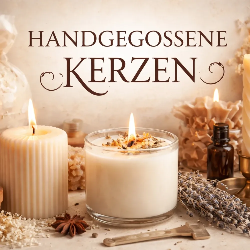 Handgegossene Kerzen